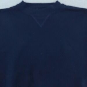Vintage 80s Heavy Weight Sweatshirt Mens M/L Blank‎ Navy Blue Crewneck USA 90s